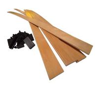 5 grandes lattes + embouts pour lit, bz & convertible Bois 7 plis 1400x53x9 mm Remplacement pour sommier / bz / clic clac Jaune