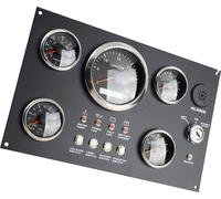 5 Jauge Set Instrument Panel 12V 7 Colors Oil Level Water Temperature Oil Pressure Voltage Display for Marine Boat