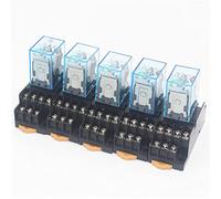 5 jeux de bobines MY4NJ AC12V AC24V DC12V DC24V DC 36V AC110V AC220V HH54P 5A, relais électromagnétique Miniature à usage général(AC110V)