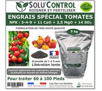 5 kg Engrais Spécial Tomates, Aubergines, Poivrons, Piments - SoluControl - Formulation haute qualité Organo-Minerale - UAB