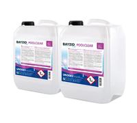2 x 5 L BAYZID® Spa POOLCLEAR - Clarifiant Anti-Turbidité pour Spa et Petite Piscine - Compatible Filtres Cartouche et Boules Filtrantes - Élimine Algues et Bactéries pour Eau Cristalline