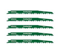5 Lame Scie Sabre pour Bois, 240mm 5TPI pour l'Élagage des Arbres, Bois Grossier, Dur, Tendre et Vivant - Facile et Durable