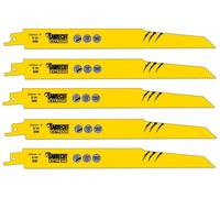 5 lames de scie sauteuse de 225 mm, 6 dents par pouce, pour travaux de démolition, lot de 5