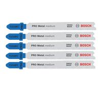 Bosch Lames de scie sauteuse PRO T121AFC BIM Speed métal 92 mm, pas 1,2 mm - Lot de 5