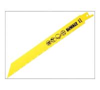 5 Lames Récipro BIM pour métal et synthétiques DEWALT - 203 mm - DT2387