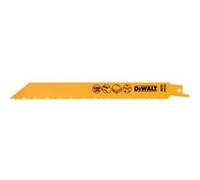 5 Lames Récipro BIM pour métal et synthétiques DEWALT - 203 mm - DT2387