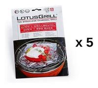 5 lots de 8 papillottes pour barbecue Lotusgrill lot5-gb-al-m translucide G