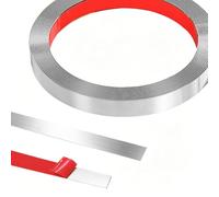 5 m x 1 cm de bandes décoratives autocollantes en métal, bandes murales en acier inoxydable, moulures en stuc murales, épluchage et couture en acier inoxydable pour cheminée, cadres de miroir, meubles