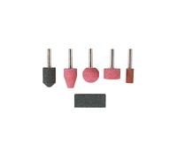 Wolfcraft Set de corps de ponçage en céramique 2144000 – 6 pièces, tige 6 mm + pierre d'affûtage