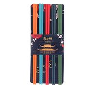 5 Paires Baguettes Réutilisables, 24cm 5 Couleurs Baguettes Set Silicone Baguettes En Acier Inoxydable Vaisselle De Cuisine Antidérapante