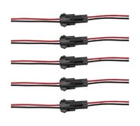 5 paires de connecteurs Led à 2 broches, 10cm, 15cm, 20cm, mâle/femelle, JST SM, câble de prise for pilote de lampe LED RGB RGBW(5Pairs 10cm)