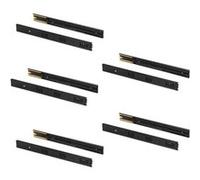 Emuca - Glissières pour tiroir avec roulement à billes 45mmx300mm, Lot de 5 paires de coulisses à sortie totale avec fermeture amortie, noir