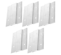 5 paires Kit Suspendre pour Miroir Lourd, Taquet Français Robuste | Fixation Murale Alignement Précis, pour Tableaux et Toiles, Atelier ou Bureau, Finition Argenté