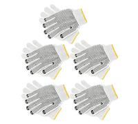 5 Paires Moufles Thermiques Anti Brûlure, Antidérapants, Coton PVC | Résistants à Chaleur, Toucher Doux, Usage Atelier et Maison, Blanc, pour Femme Couleur Aléatoire