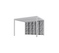 5 panneaux moucharabieh en acier gris anthracite côté 3,60m pour pergola bioclimatique PER3630M36 Habrita Foresta