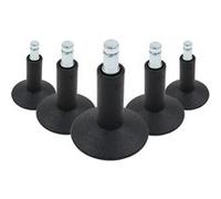 5 x STAND Nr. 12 | 11 mm | tous les sols - Patins de chaise Noir
