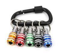 5 PC porte-clés en alliage d'aluminium manchon de tige à trois fentes 1/4 manchon à changement rapide de tête de lot, tige de conversion