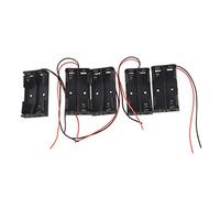 5 Pcs 2 x 1.5V AA Batterie Support Boite Coffre Noir avec Fils de Connexion