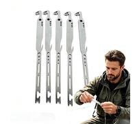 5 Pcs 6-in-1 Stainless Steel Fishing Multi Tool, Hook Remover & Knot Tyer. | 6-in-1 stainless steel fishing multitool with hook remover, knot tying tool and line cutter for everyday fishing tasks.