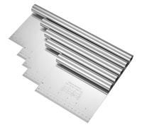 5 Pcs Coupe Pate Inox, Ramasse Légumes Cuisine, Spatule Patisserie, Racloirs à Pâte en acier inoxydable, Grattoir à Pâte avec mesure pour gâteaux, pizzas, ustensiles de cuisson (15/20/22/25/30 cm)
