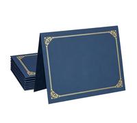 5 Pcs Couverture de Certificats Couverture de Protection Certificats Diplôme Porte-Certificats Etuis Housse en Carton Protège-Documents A4 Couvertures de Graduation Bleu