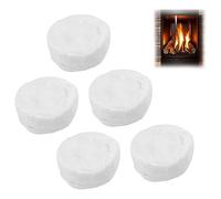 5 Pcs Éponge en Céramique pour Cheminée Au Bioéthanol Accessoires, Pelotes en Céramique pour Bioéthanol, Cheminée De Table Intérieure, Cheminée Au Bioéthanol Laine De Verre 8,6 X 8,6 X 2,8 cm