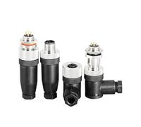 5 PCS M12 mounting sensor connector waterproof male&female plug screw threaded coupling 3 4 5 8 12 Pin A type connectors NWPNLXEA(M12-female 5PIN,20 PCS)