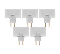 5 PCS Prise Plate Convertisseur de Prise sans Fil 180 Degrés de Rotation 1 à 3 Adaptateur de Prise UE 110-250V pour Placer derrière Les Meubles.