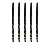 5 PCS T744D Lames de Scie Sauteuse Longues 180mm Lame Scie Sauteuse Longue Bois & Métal, Tige en T, Lames Scie Sauteuse Compatibles Bosch, Coupe Précise Rapide, pour Bricolage, Menuiserie, Chantier