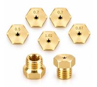 5 PCS Universal Gicleur Gaz Butane Laiton 0.5/ 0.7/0.7/0.87/1.02 | Kit Gicleur Gaz de Ville Universal for Home Kitchen,Gicleur Gaz Bouteille pour Gaziniere Gaz et Réchaud à Gaz