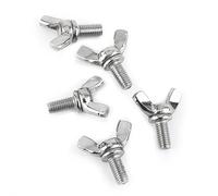 5 pièces 8 Types M5 Kit d'assortiment d'écrous papillon, 304 vis papillon aile en acier inoxydable boulons attache de Machine à boulon à ailettes(M5*10mm)