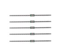 5 Pièces 9mm Guide Linéaire Rail Miniature MGN9 400mm Rail Linéaire et 5 Pièces MGN9H Glissière de Rail Miniature