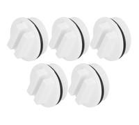 5 pièces Accessoire de Skimmer Bouchon d'hivernage Court avec Joint torique 1 1/2"" Blanc