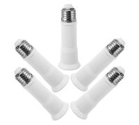 5 Pièces Adaptateur de Douille E27 vers Rallonge Télescopique | Métal et PC, 250v 4a, Installation Facile, pour Plafonds Bas et Lampes Suspendues