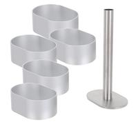 5 Pièces Anneau à Pâtisserie Ovale en Acier Inoxydable | Démoulage Facile, Bords Lisses sans Bavure, Surface Polie, pour Dressage et Présentation Culinaire