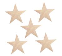 5 Pièces Applique en Bois Étoile Vintage, Décoration Murale | Bois Beige Brut, Surface Prête à Peindre, pour Armoire, Miroir, Scrapbooking et Rénovation