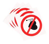 5 Pièces Autocollant Rond de Sécurité en Vinyle | Graphisme Contrasté, Adhérence Renforcée, Pose sur Acier ou Vitrages, Signalétique D’entrée et Zones Publiques