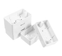 5 Pièces Boîtier de Prise Murale Blanc ABS à Montage en Surface | Boîte de Jonction Murale, Ouvertures pour Câbles, Installation Affleurante, Usage Maison et Bureau Ouvert