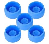 5 Pièces Bouchon de Carafe en Silicone Réutilisable | Bleu, Étanche et Souple, Nettoyage Facile, Usage Maison et Travail, pour Transport et Remplissage