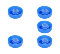 5 Pièces Bouchons de Bidon Étanches PC pour Seau et Pichet à Eau | Couvercles à Embouchure Pression, Plats et Clapet, Surface Lisse, Faciles à Nettoyer, Bleu
