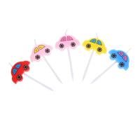 5 Pièces Bougies sans Flamme Dessin Animé Mini Voiture | Paraffine, Décoration D’anniversaire, Pique à Gâteau, Lot pour Cake Decorating et Fête