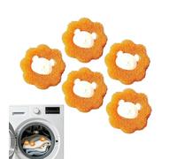 5 Pièces Boule De Lavage, Boules Anti Poil Machine À Laver, Attrape Poils Machine A Laver Réutilisable, pour Enlever Les Poils d'animaux