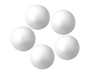 5 pièces Boules en Polystyrène Blanches 12x12x12cm | Surface Lisse et Ronde, Base pour Décorations de Fêtes, Arrangements Floraux, Guirlandes Lumineuses ou Ateliers Garçon Fille