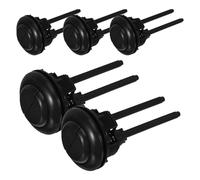 5 Pièces Bouton Poussoir Wc Double, Remplacement, Plastique Noir | Système à Double Chasse, Installation Facile, Économie D’eau Précise, pour Réparations Domestiques et Rénovation Salle