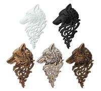 5 Pièces Broche Homme Costume Loup Vintage en Alliage, Style Rétro | Broches Loup, Broche Vintage Homme, Présent Vintage Homme, pour Fête D’anniversaire Couleur Aléatoire