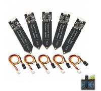 5 Pièces Capteur Humidité Sol Module, Hygromètre Capacitif Analogique, Modules Hygromètre Anti-Corrosion 3,3V-5,5V avec Câbles PH2.54-3P, Sonde pour Arduino Raspberry Pi, Arrosage Automatique, Jardin