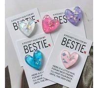 5 pièces Cartes de câlin de poche d'amitié sincère avec ensemble de bracelets pour femmes, meilleure amie, ambiance chaleureuse et sentimentale pour anniversaire, Noël, fête de vacances, cadeau 1 lot 
