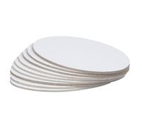 5 Pièces Carton D'artiste Ovale en Coton Blanc pour Étudiants | Panneau en Carton Papier et Coton, Compatible Huiles, Acrylique et Tempera, Usage Intérieur ou Extérieur