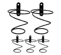 5 Pièces Casier à Vin Mural Spiralé en Fer, Montage Sécurisé Noir | Installation Polyvalente avec Vis, Nettoyage Facile, Design Moderne Minimaliste, Cuisine et Pièce