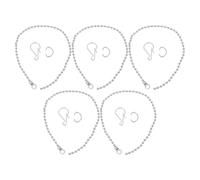 5 Pièces Chaîne de Réparation de Cuvette de Toilette Perlé | Adaptée pour Levier de Réservoir et Clapet, Usage Rénovation Maison et Balcon, Résistance Solide
